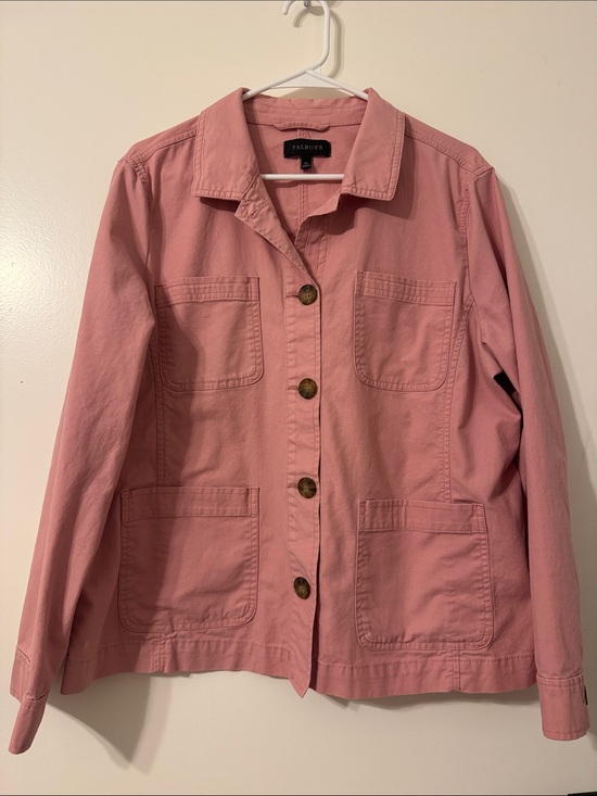 Talbots Jackets & Blazers - Talbots Women’s Pink Cotton Long Sleeve Utility Jacket XL